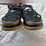 Melissa Women's Black Buzios Braided Sandals with Tan Sole Resortwear - US 10 Photo 4