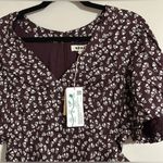 NWT Boden cutout sweetheart floral satin tea dress v neck 14 R size Purple Photo 3