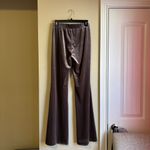 ZARA Velvet Flare Pants in Brown Photo 4