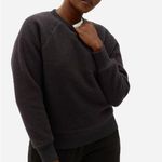 Everlane Sweatshirt Womens Small The ReNew Fleece Raglan Pullover Dark Gray Photo 1