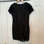 Moon River ‎ Black And Neutral Lace Up Neckline Dress Size Medium Photo 1