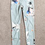 Athleta Baby Blue Floral High Rise Leggings Photo 0