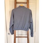 Victoria Secret Waffle Knit Quarter Zip Pullover Top Blue Photo 1