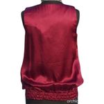 Cache Cranberry Silk Lined Beads Studs Embellished Top Banded Bottom $118 NWT Photo 9