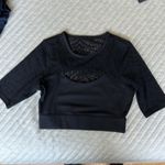 Good American NWT Midnight Mesh Longline Crop Top Photo 2