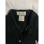 Mandal Bay Women's Black Corduroy Long Sleeve Shirt w/Rein Dancing Size S/M Photo 3