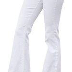 White Flare Jeans Size M Photo 0