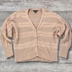 A Love Story Cable Knit Cardigan Women M Dolman Sleeve Rhinestone Button Sweater Pink Size L Photo 0