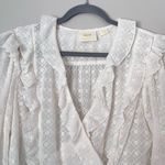 Maeve Anthropologie Laila Romantic Ruffled Eyelet Lace Wrap Blouse 14 Photo 4