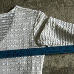 Rayure Paris Top Womens 3 Textured White Shirt Stretch V Neck France Size M Photo 4