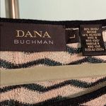 Dana Buchman  Womens Large Knit Top Quiet Luxury Tan Black Stripe Photo 2