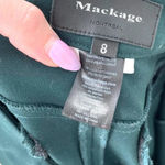 Mackage  Gigi Leather‎ Patch Ponte Knit Legging Pants Teal Green Size 8 Photo 7