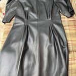 ZARA  Black Faux Leather Dress Photo 0