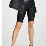 Spanx Faux Leather Moto Shorts Black High-Rise Shiny Edgy Motorcycle Bike Long S Photo 3