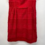 Nanette Lepore  Red Dress Size‎ 4 Fringe Sheath Knee Length Photo 1