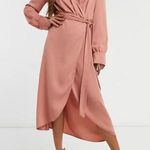 ASOS  Design Long Sleeve Wrap Midi Dress Photo 0