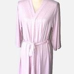 Laura Ashley  Pink Heart Print Robe Size Large Photo 0