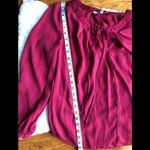 Daniel Rainn 𝅺 Red Long Sleeve Flowy Blouse Photo 3