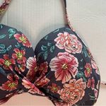 Shade & Shore  Floral One Piece Bathing Suit With Cutouts Size 38C Photo 3
