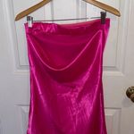 Strapless satin hot pink Dress Photo 1