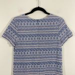 Ali & Jay Women's Blue Fully Embroidered V-neck Short Sleeve Mini Dress Size M Photo 4