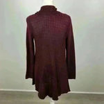 Notations  Maroon Long Knit Cardigan Size M Photo 3