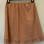 Tan vintage Lace Trim Slip women’s small Brown Photo 0