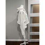 Popular Sports  White Cropped Hoodie Club Malibu California Graphic Sweatshirt L Photo 3