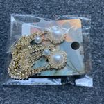 Elegant Crystal Pearl Dangle Earrings Vintage Style Luxury Gold Long Drop new‎ White Photo 5