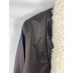 JACK Faux Leather Draped Front Fur trim Jacket Size Small Photo 1