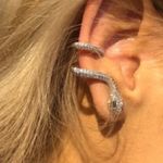 Boutique NEW!  Swarovski Elements Snake Pave Crawler Cuffed Earring - RIGHT EAR Photo 0