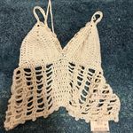 White Crochet Halter Top Photo 3