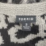 Torrid Long Sweater Coat/Cardigan Leopard Print Size 2. Photo 4