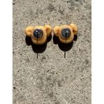 Vintage Ceramic Pig Earrings Farm Animals Piglet Jewelry Women’s Handmade Orange Photo 7
