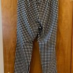 J.Jill Pants Black Gingham Plaid Checks Essential Cotton Stretch Pants Size 14 Photo 9