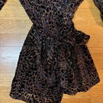 Urban Outfitters  Paige Burnout Leopard Print Preppy Boho Mini Wrap Dress M Photo 5