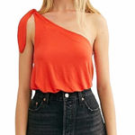 Free People ‎ Shindig One Shoulder Top Orange Large Photo 0