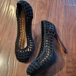 Badgley Mischka Mark + James by  Crochet Stiletto Platform Heels Sz 9 Photo 0