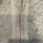 Vintage 80s Appel nightgown cottagecore floral embroidered full length satin Size M Photo 6