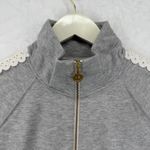 Lilly Pulitzer Gray Lace Trim Quarter Zip Sweatshirt Skipper Dress Size S Photo 2