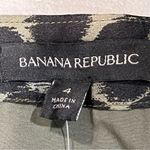 Banana Republic NEW Olive Green & Black Cheetah Animal Print Pleated Midi Skirt Photo 7