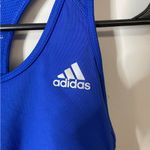 Adidas Techfit Climacool logo Royal Blue Women’s Sports Bra Medium Excellent Con Photo 4
