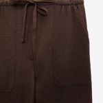 ZARA NWT Textured Dusty Purple High-Waisted Pants Photo 6