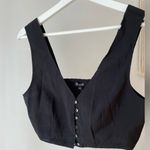 Madewell Black Super Crop Vest/ Bustier Tank Top size Small Photo 1