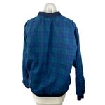 Turfer Women's Blue Plaid Check Long Sleeve Windbreaker Bomber Coat Jacket Sz M Size M Photo 1
