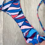 OneOne Swimwear Bikini tie front top cheeky high rise womens Blue large colorful Photo 3