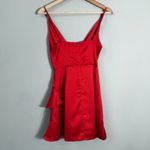 Showpo Cloud Cover Faux Wrap Ruffle Mini Dress Womens 2 Red Cocktail Party Girly Photo 9