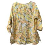 Rachel Zoe  100% Linen Button Down Tunic Shirt Size 1X Beach Vacation Resort wear Photo 1