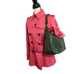 Coach Pink Double-Breasted Trench Coat XS Photo 1