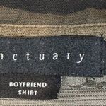 Sanctuary  Green Camouflage Long Sleeve Boyfriend Button Down Shirt Women Sz XS Photo 6